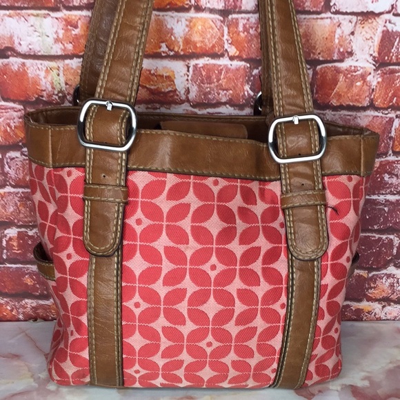 Fossil Pink Logo Canvas Bag - Picture 4 of 14
